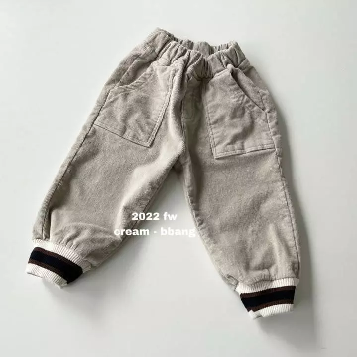 Cream Bbang - Korean Children Fashion - #minifashionista - Fleece Rib Pants - 4