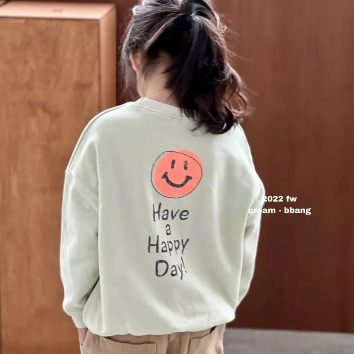 Cream Bbang - Korean Children Fashion - #prettylittlegirls - Smile Paint Sweatshirt - 3