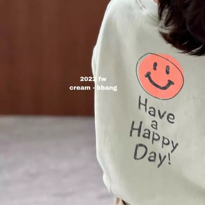 Cream Bbang - Korean Children Fashion - #stylishchildhood - Smile Paint Sweatshirt - 6