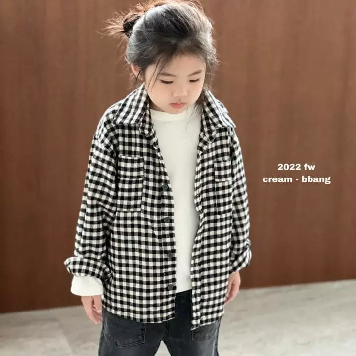 Cream Bbang - Korean Children Fashion - #todddlerfashion - Fleece Embroidery Piping Tee - 12