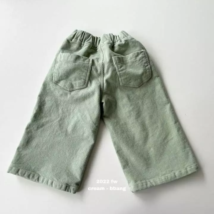 Cream Bbang - Korean Children Fashion - #toddlerclothing - Fleece Rib Wide Pants - 9