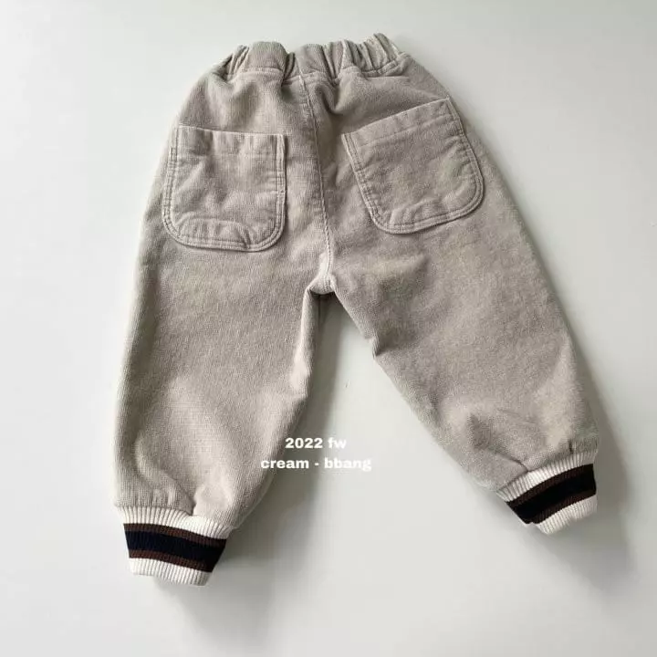Cream Bbang - Korean Children Fashion - #toddlerclothing - Fleece Rib Pants - 6