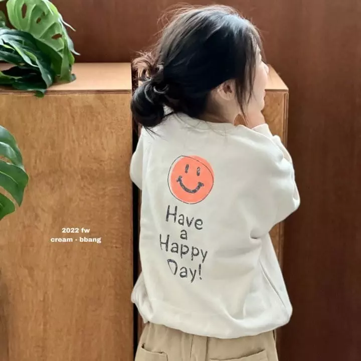 Cream Bbang - Korean Children Fashion - #toddlerclothing - Smile Paint Sweatshirt - 5