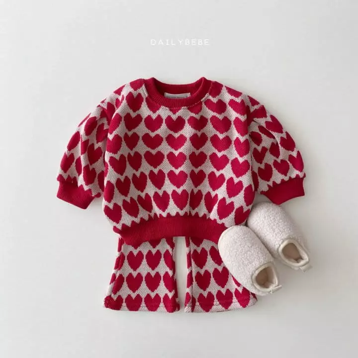 Daily Bebe - Korean Children Fashion - #Kfashion4kids - Jacqaurd Bootscut Set - 7