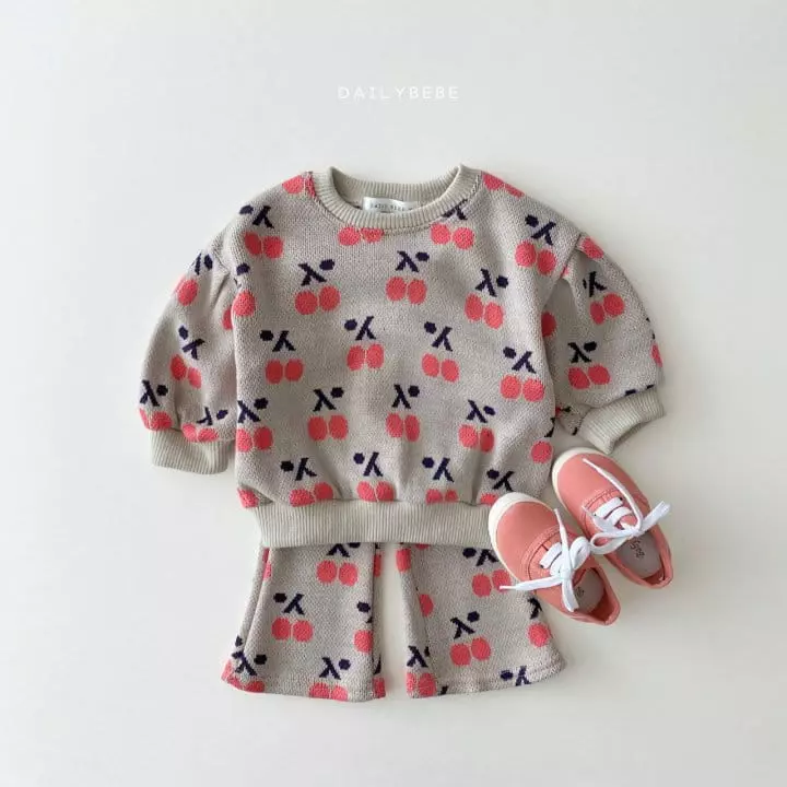 Daily Bebe - Korean Children Fashion - #designkidswear - Jacqaurd Bootscut Set