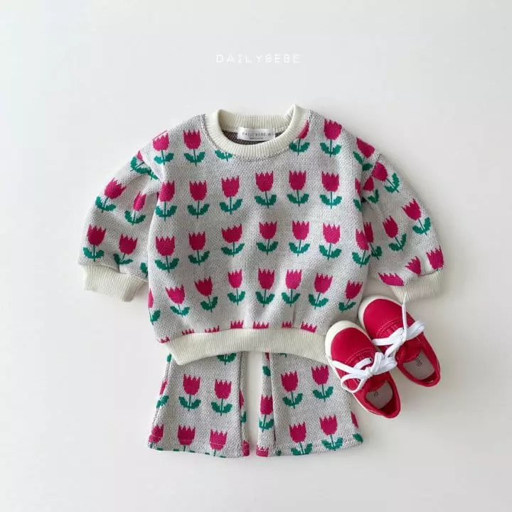 Daily Bebe - Korean Children Fashion - #fashionkids - Jacqaurd Bootscut Set - 3