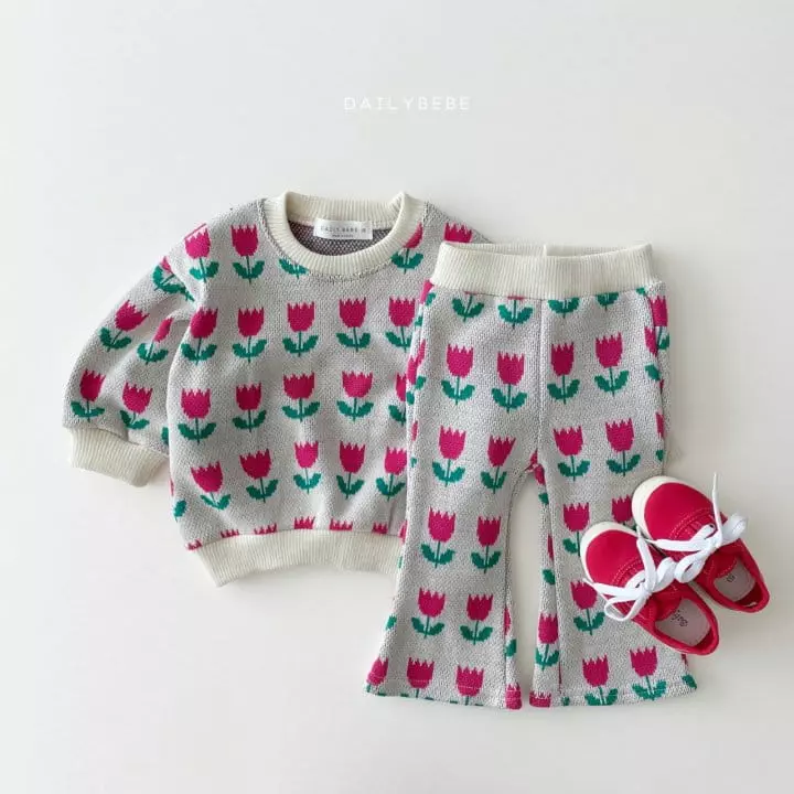 Daily Bebe - Korean Children Fashion - #fashionkids - Jacqaurd Bootscut Set - 4