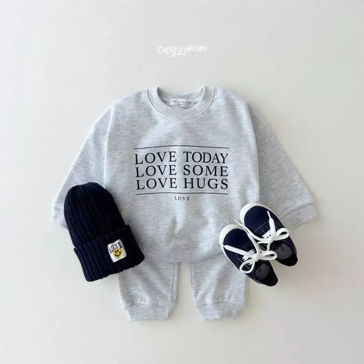 Daily Bebe - Korean Children Fashion - #kidsshorts - Love Top Bottom Set - 4