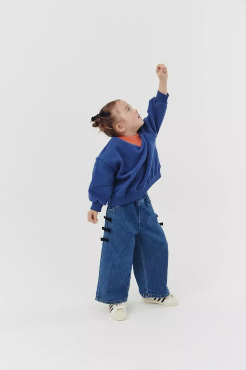 Dalkomhai - Korean Children Fashion - #kidsstore - Ribbon Jeans - 3