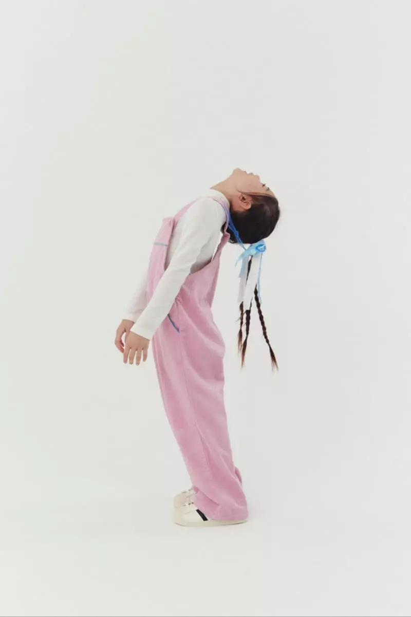 Dalkomhai - Korean Children Fashion - #magicofchildhood - Rib Dungarees Pants - 5