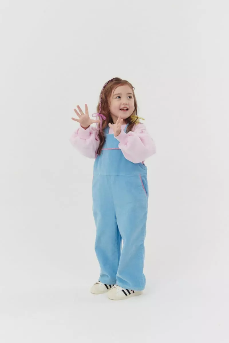 Dalkomhai - Korean Children Fashion - #stylishchildhood - Rib Dungarees Pants - 10