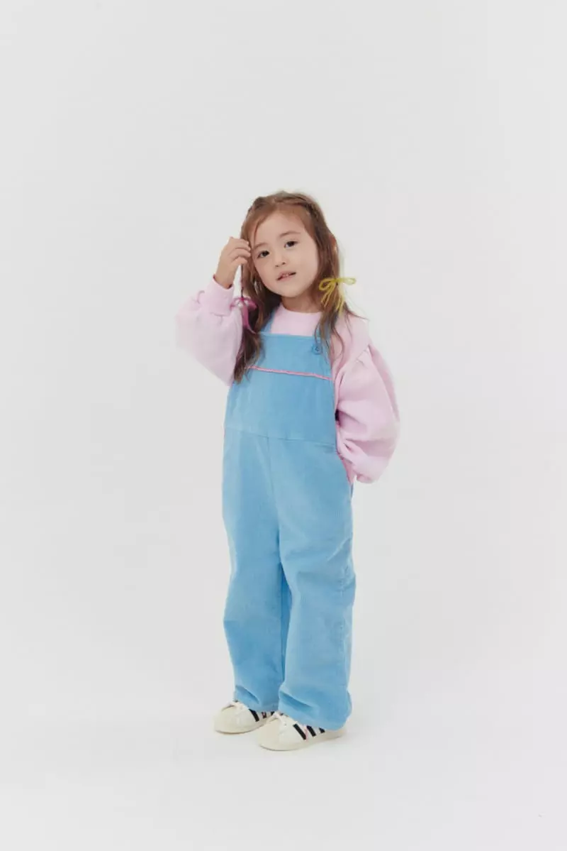 Dalkomhai - Korean Children Fashion - #todddlerfashion - Rib Dungarees Pants - 8