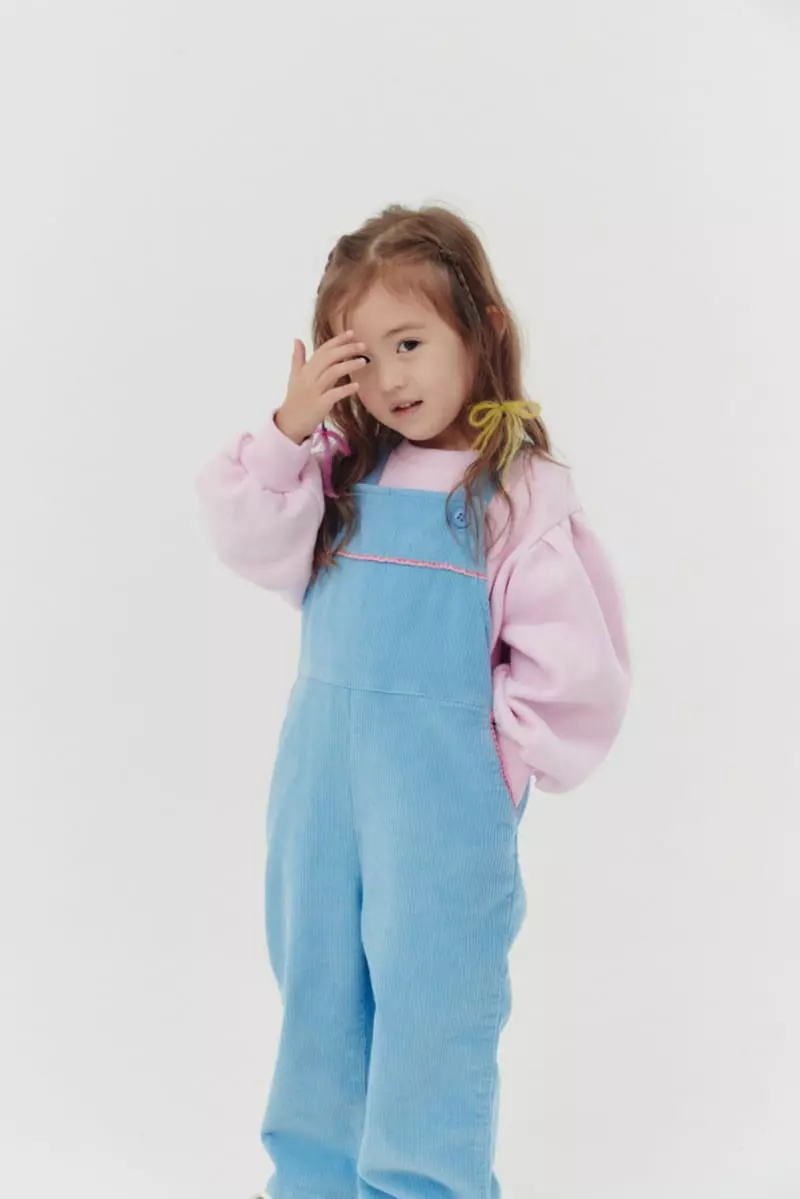Dalkomhai - Korean Children Fashion - #toddlerclothing - Rib Dungarees Pants - 9