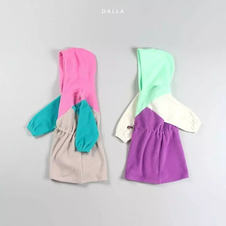 Dalla - Korean Children Fashion - #Kfashion4kids - Triangle Hoody One-piece - 5