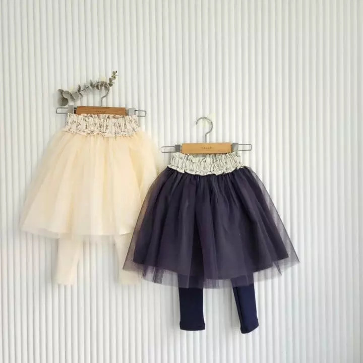 Dalla - Korean Children Fashion - #childofig - Sha Skirt Leggings - 2