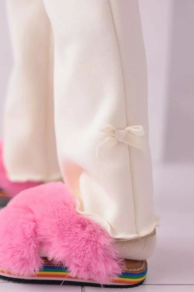 Dalla - Korean Children Fashion - #fashionkids - Ribbon Bootscut Pants - 8