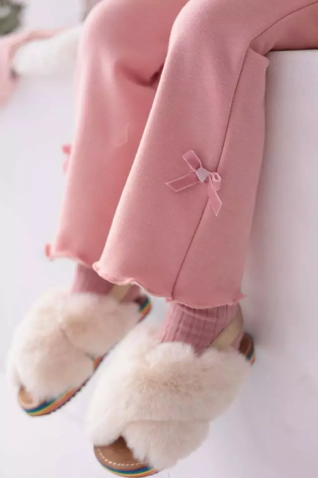 Dalla - Korean Children Fashion - #kidsshorts - Ribbon Bootscut Pants - 9