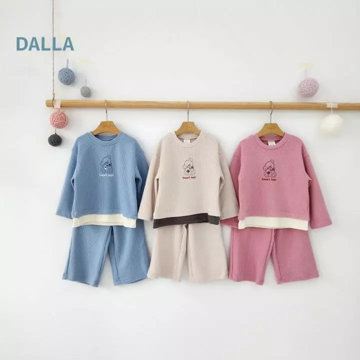 Dalla - Korean Children Fashion - #kidsshorts - Sweet Bear Set