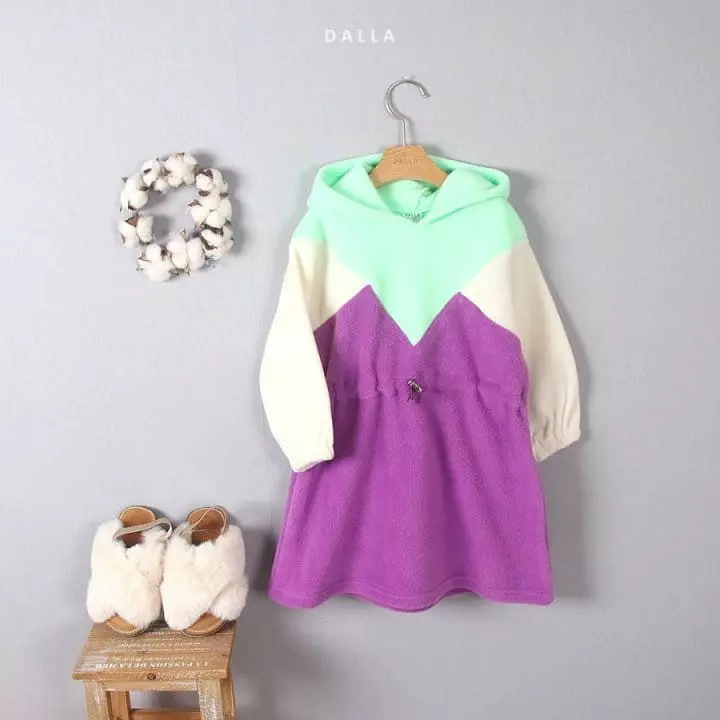 Dalla - Korean Children Fashion - #kidsstore - Triangle Hoody One-piece - 3