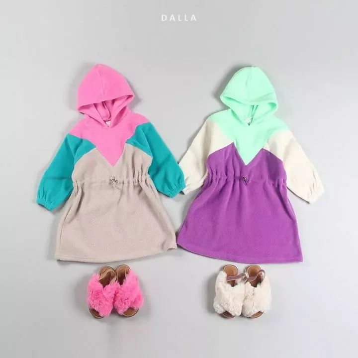 Dalla - Korean Children Fashion - #kidsstore - Triangle Hoody One-piece - 4
