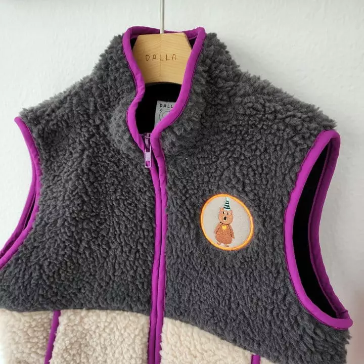 Dalla - Korean Children Fashion - #littlefashionista - Bear Fleece Vest - 6