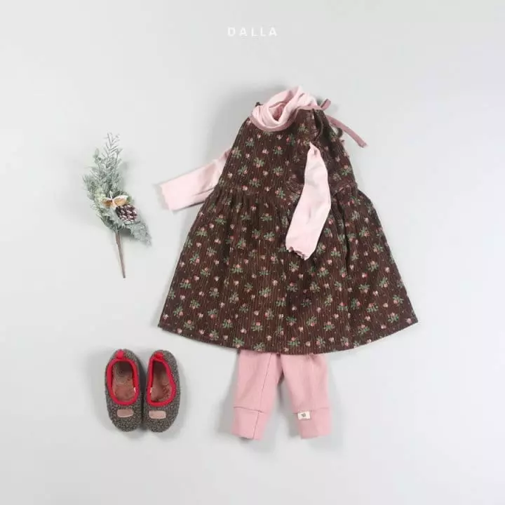 Dalla - Korean Children Fashion - #littlefashionista - Rose Rib One-piece - 7