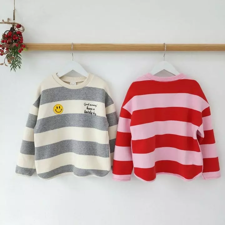 Dalla - Korean Children Fashion - #magicofchildhood - Smile Stripes Tee - 3