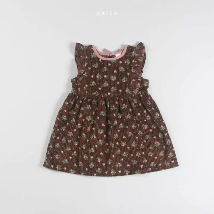 Dalla - Korean Children Fashion - #magicofchildhood - Rose Rib One-piece - 8