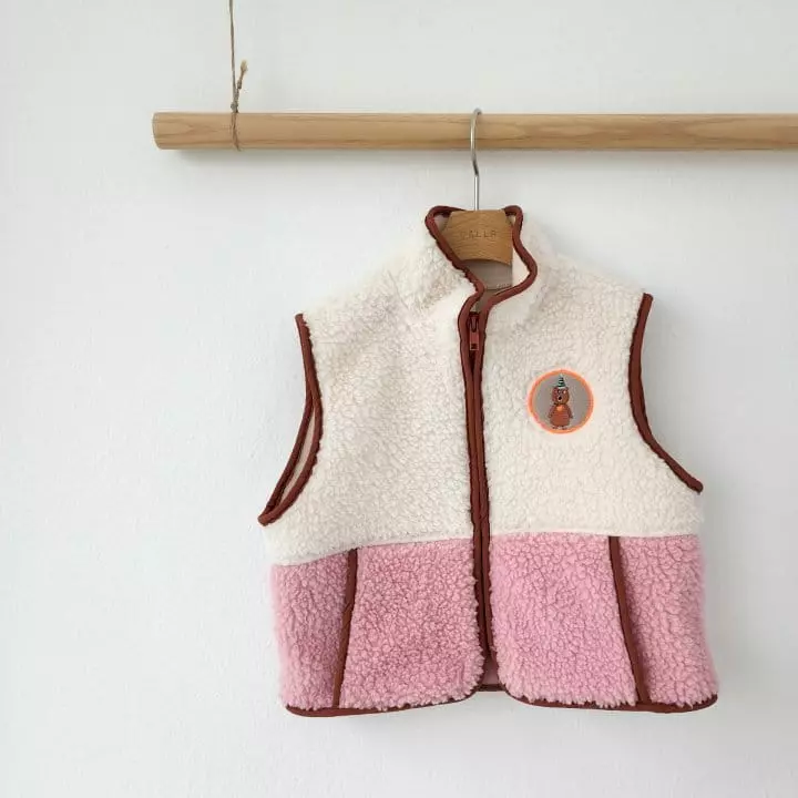 Dalla - Korean Children Fashion - #minifashionista - Bear Fleece Vest - 8