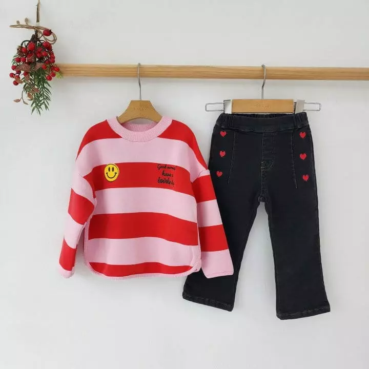 Dalla - Korean Children Fashion - #magicofchildhood - Smile Stripes Tee - 4