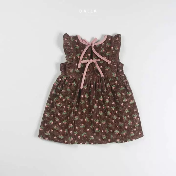 Dalla - Korean Children Fashion - #prettylittlegirls - Rose Rib One-piece - 10