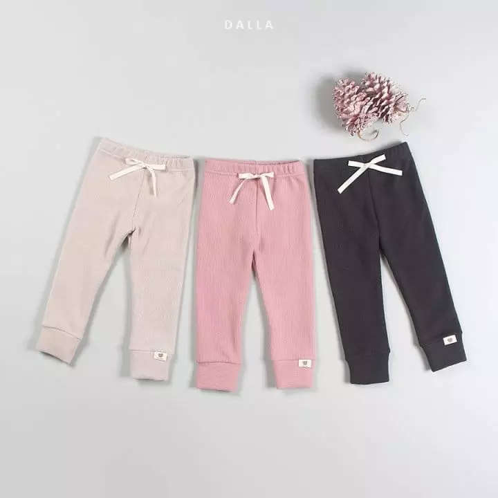 Dalla - Korean Children Fashion - #stylishchildhood - Ddadde Rib Leggings - 2