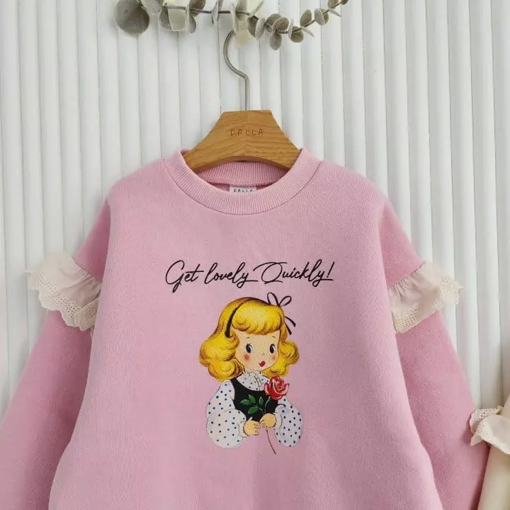Dalla - Korean Children Fashion - #prettylittlegirls - Rose Girl Sweatshirt - 4