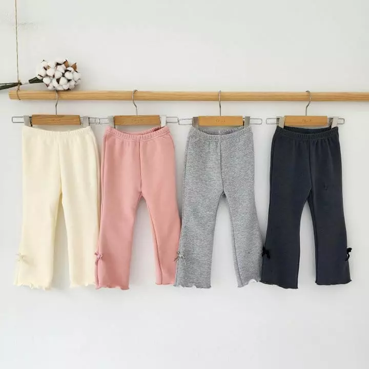 Dalla - Korean Children Fashion - #toddlerclothing - Ribbon Bootscut Pants - 2