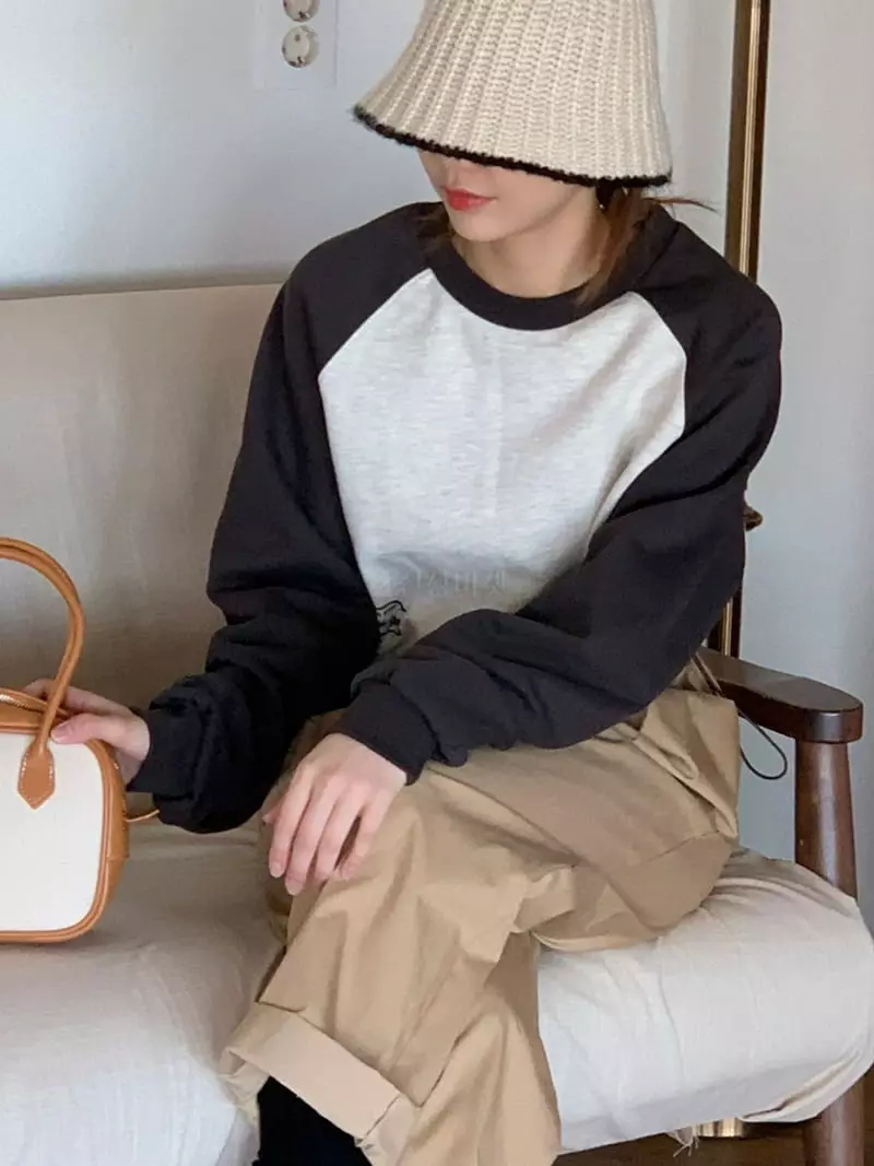 Dawning - Korean Women Fashion - #momslook - Crop String Sweatshirt - 5