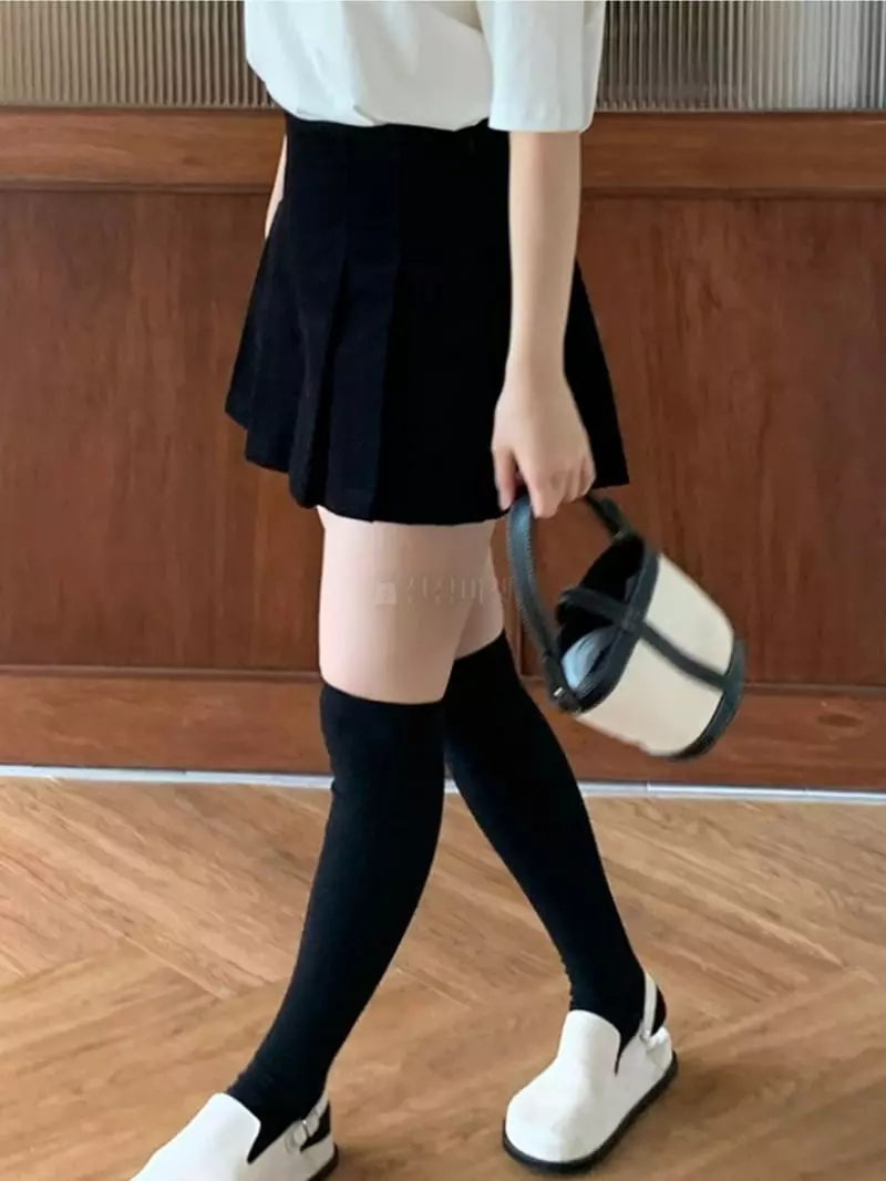 Dawning - Korean Women Fashion - #momslook - Wrinkle Skirt - 7