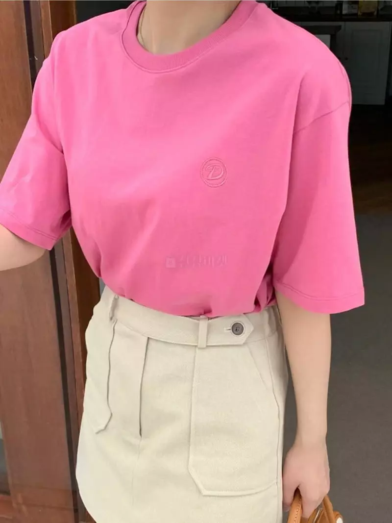 Dawning - Korean Women Fashion - #momslook - Embroidery Loose Tee - 6