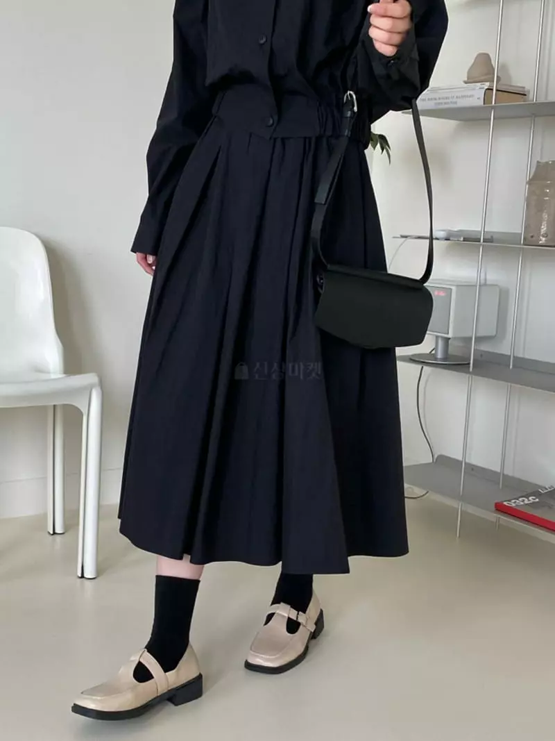 Dawning - Korean Women Fashion - #momslook - Nomal Wrinkle Skirt - 2