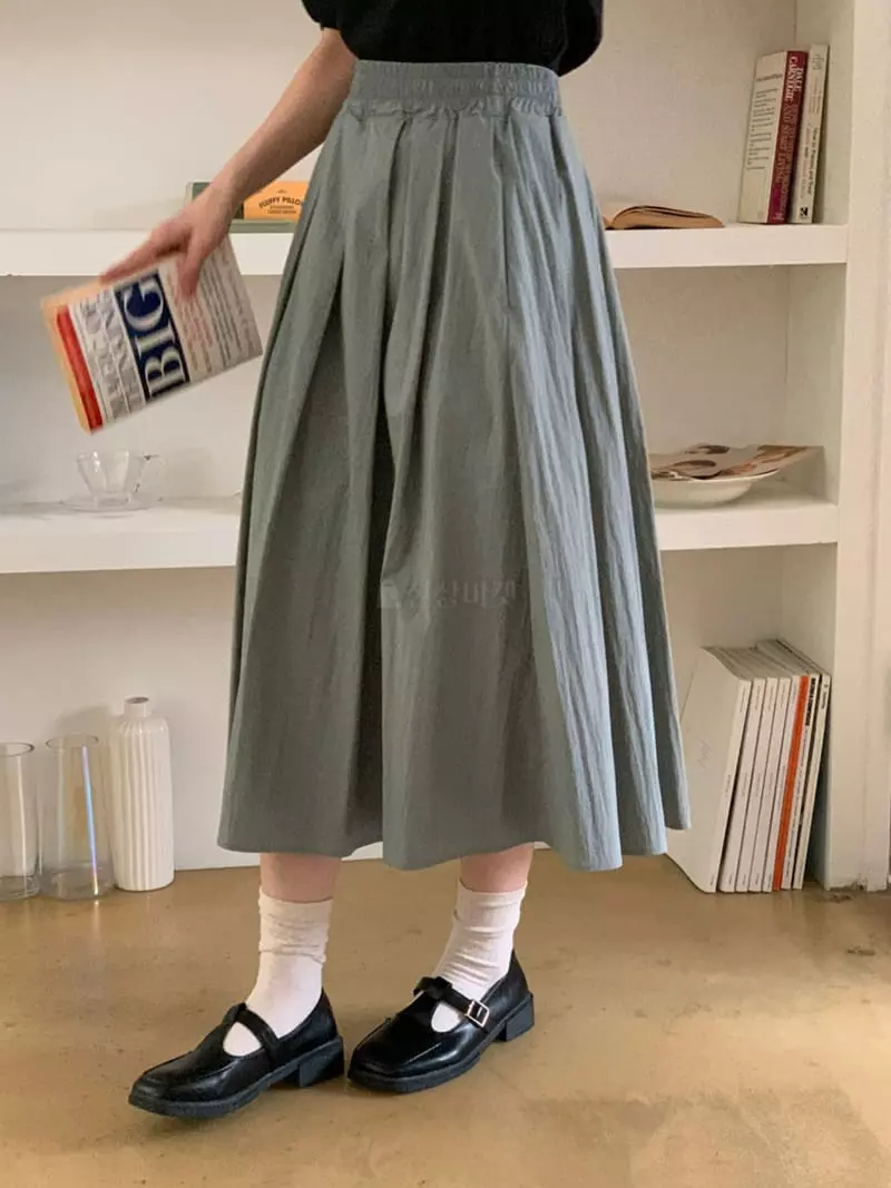 Dawning - Korean Women Fashion - #womensfashion - Nomal Wrinkle Skirt - 4