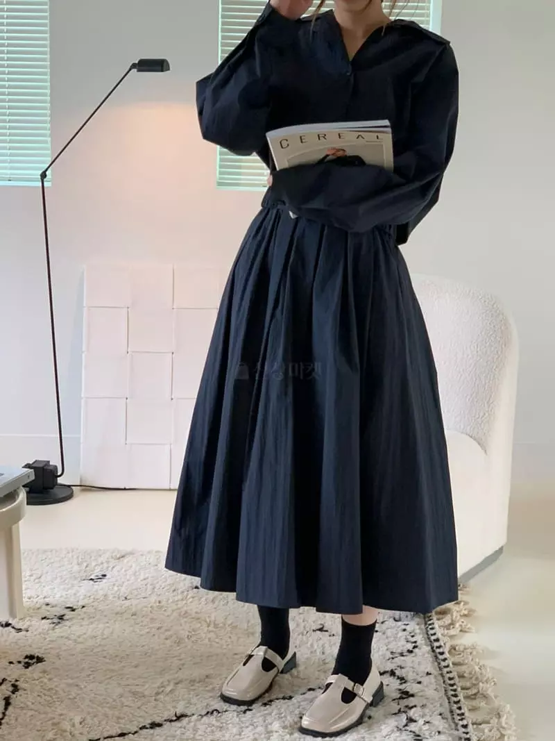 Dawning - Korean Women Fashion - #momslook - Nomal Wrinkle Skirt - 6