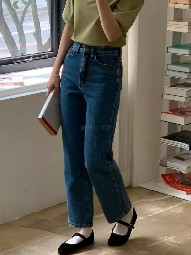 Dawning - Korean Women Fashion - #momslook - Semi Jeans - 3