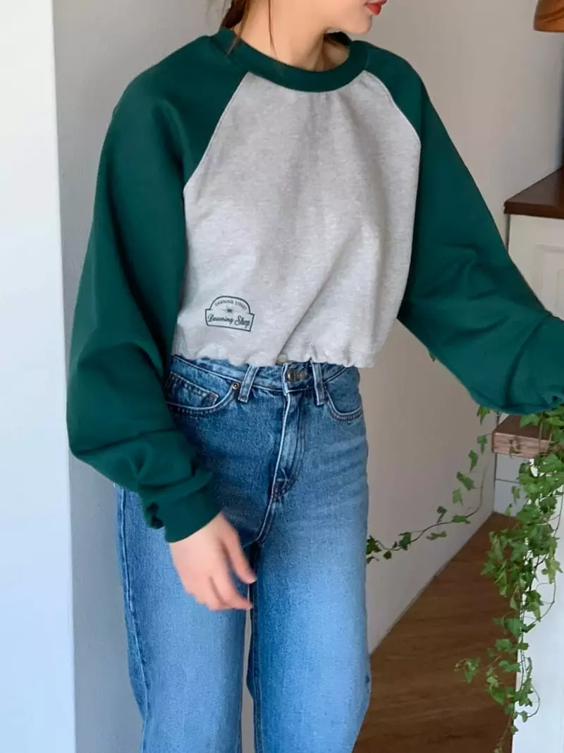 Dawning - Korean Women Fashion - #womensfashion - Crop String Sweatshirt - 2