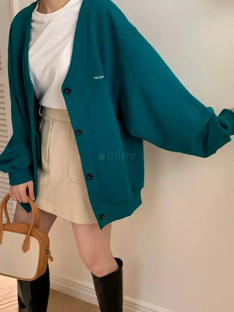 Dawning - Korean Women Fashion - #womensfashion - Button Embroidery Cardigan - 8