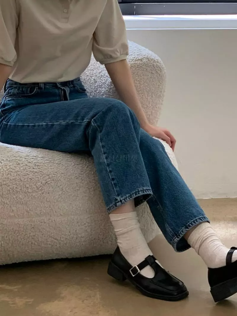 Dawning - Korean Women Fashion - #momslook - Semi Jeans - 4