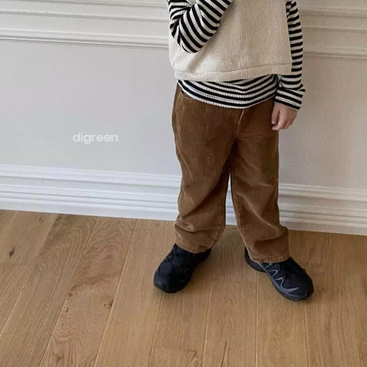 Digreen - Korean Children Fashion - #Kfashion4kids - Eyelet Stripes Turtleneck Tee - 7