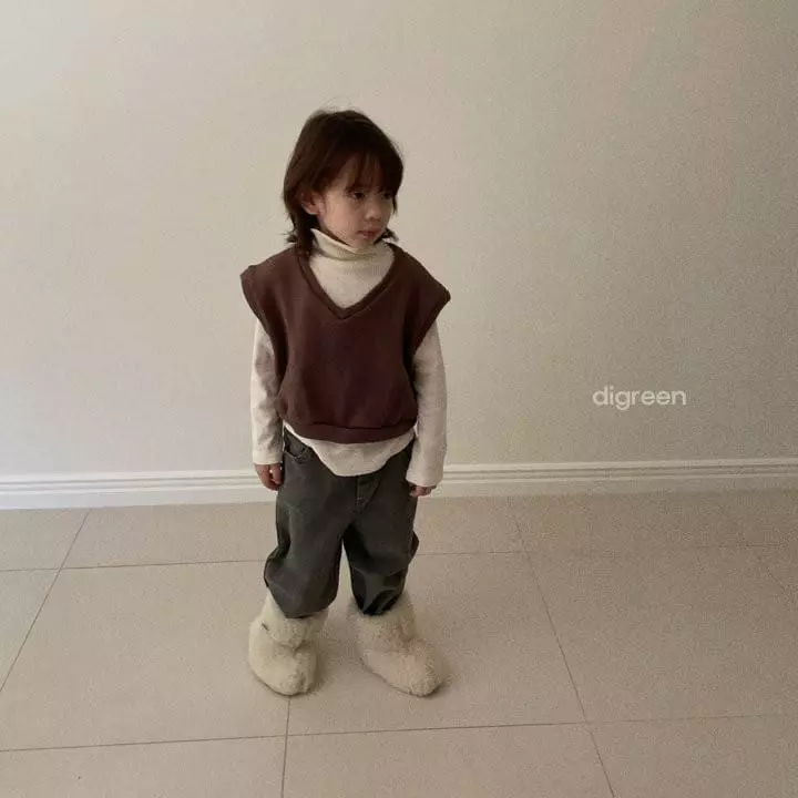 Digreen - Korean Children Fashion - #Kfashion4kids - Crop Knit Vest - 5