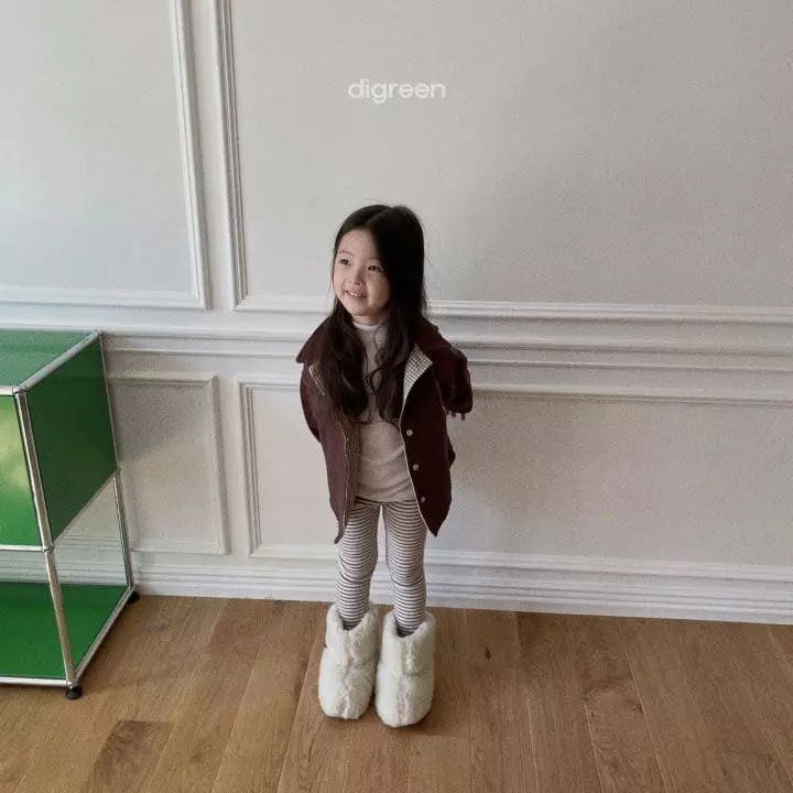 Digreen - Korean Children Fashion - #Kfashion4kids - Maple Stripes Leggings - 2