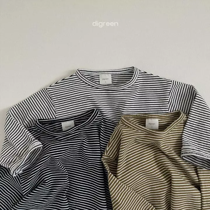 Digreen - Korean Children Fashion - #childofig - Winter Stripes Tee