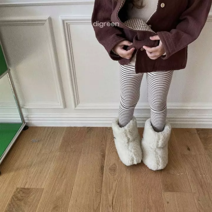 Digreen - Korean Children Fashion - #childofig - Maple Stripes Leggings - 7