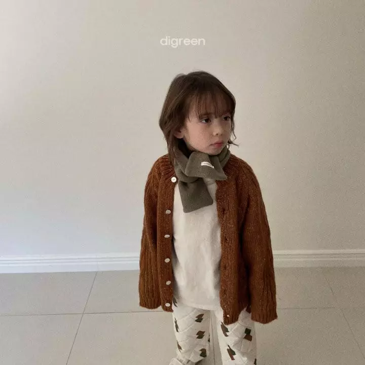 Digreen - Korean Children Fashion - #childrensboutique - Cream Scarf - 6